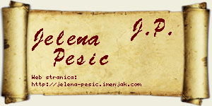 Jelena Pešić vizit kartica